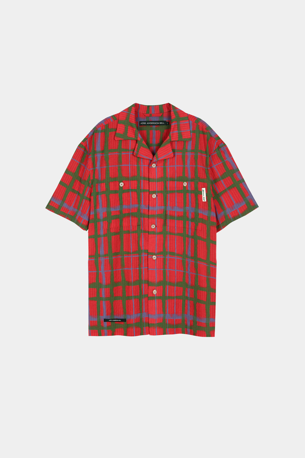 Andersson Bell - Rothko Open Collar Shirt (Red) product image 7 | TRAB K-Fashion Australia