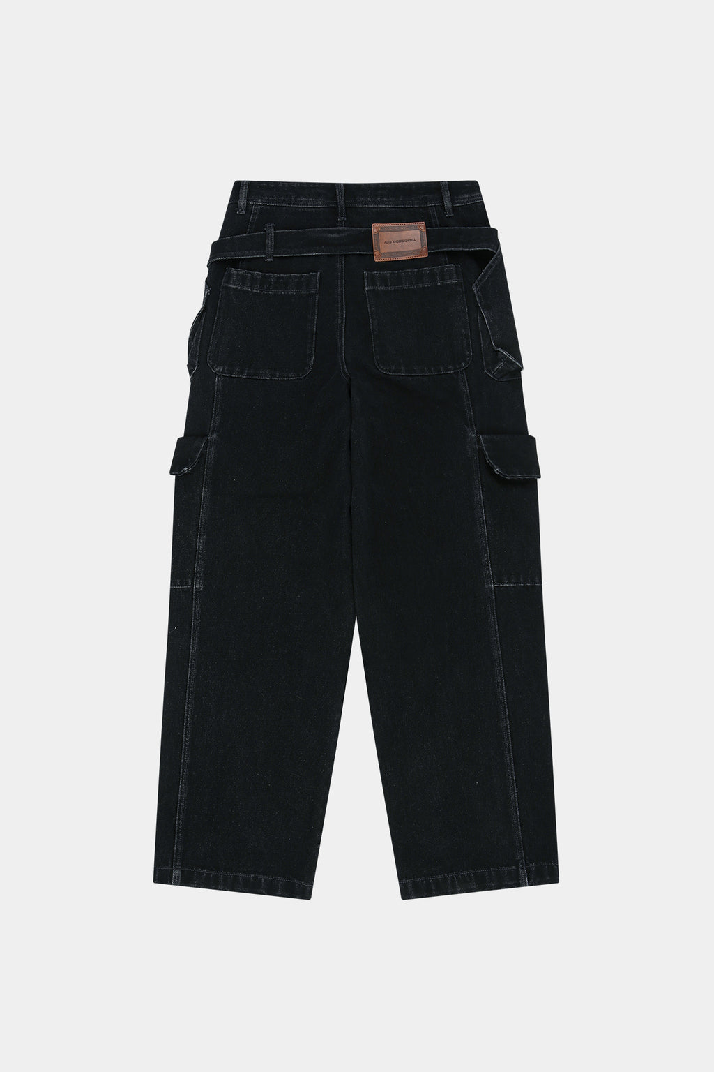 Andersson Bell - Belt Layered Cargo Wide-Leg Jeans (black) (Black) product image 14 | TRAB K-Fashion Australia
