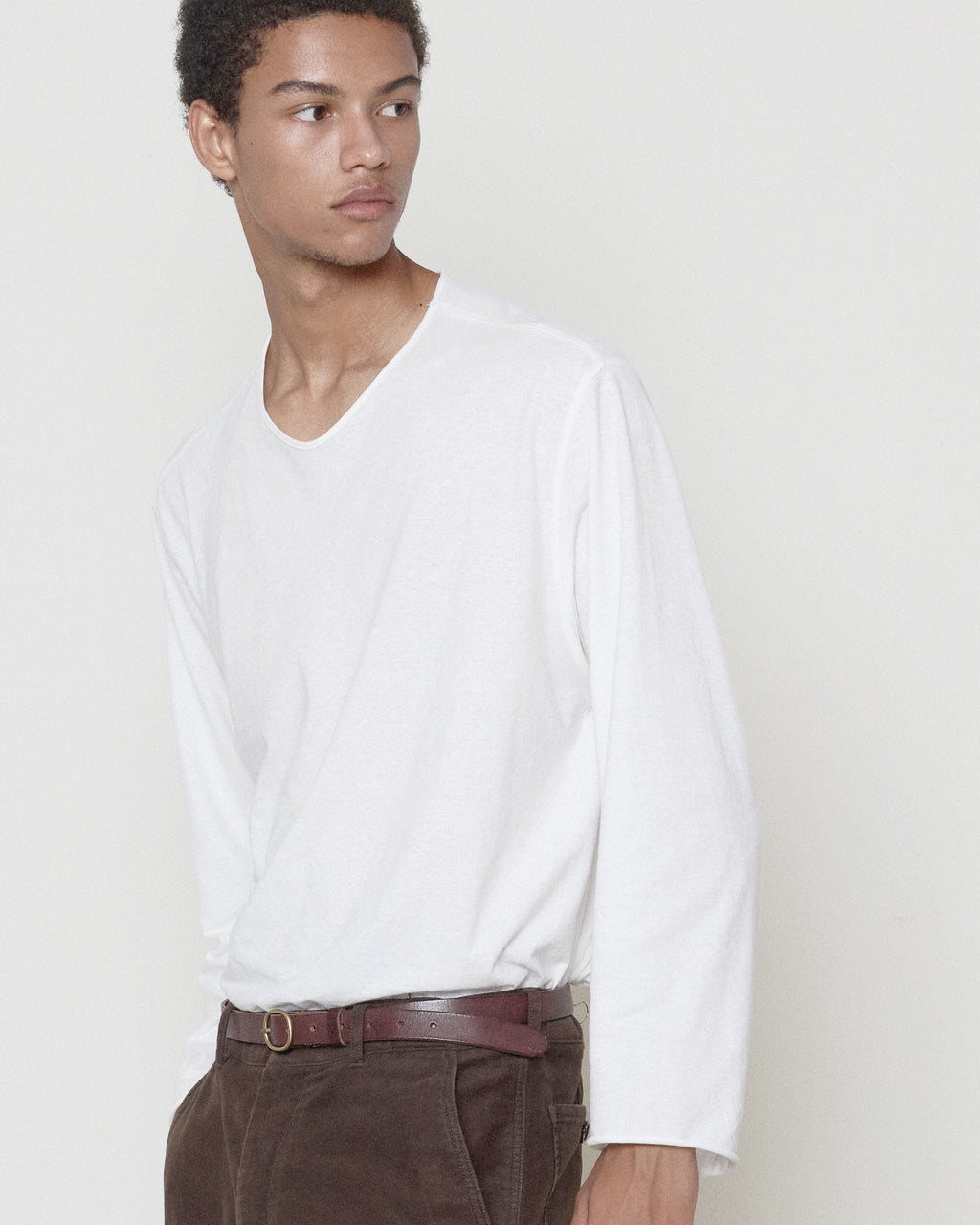 Brownyard - High Gauge V Neck Long Sleeve (Ivory) product image 5 | TRAB K-Fashion Australia
