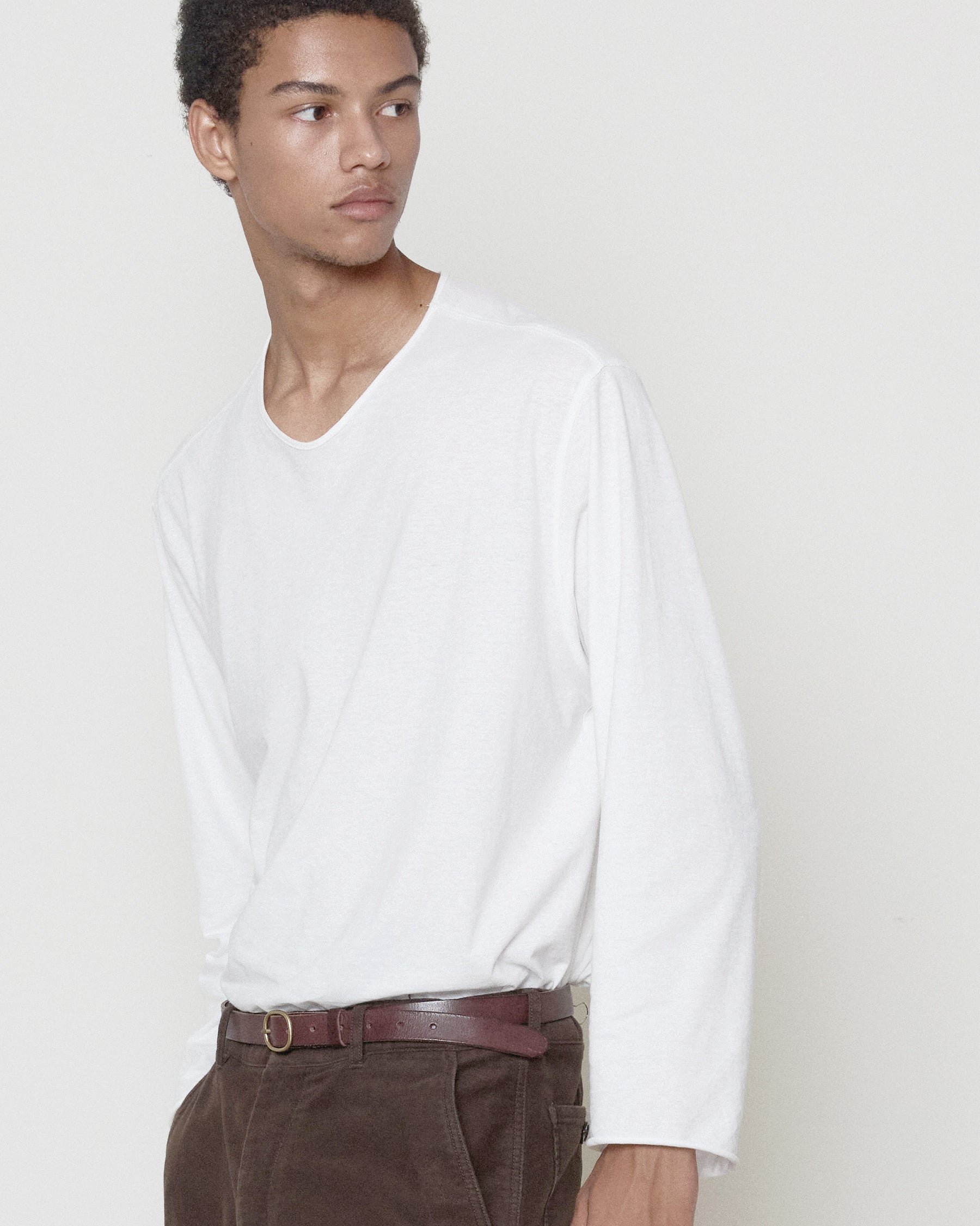 Brownyard - High Gauge V Neck Long Sleeve (Ivory) product image 5 | TRAB K-Fashion Australia