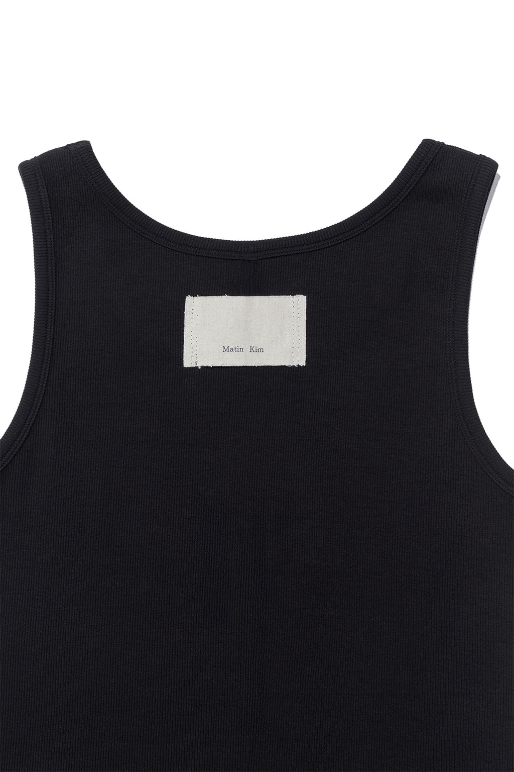 Matin Kim - Logo Applique Slim Tank Top (Black) product image 4 | TRAB K-Fashion Australia