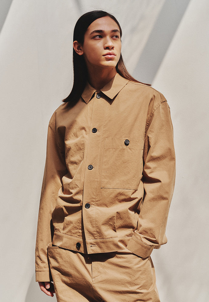 Art if acts - Cotton Trucker Jacket (Beige) product image 3 | TRAB K-Fashion Australia