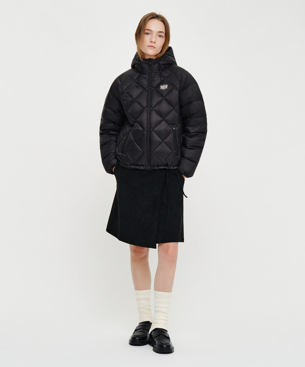 Marithe & Francois Girbaud - Hooded Lightweight Down Jacket (Black) product image 5 | TRAB K-Fashion Australia