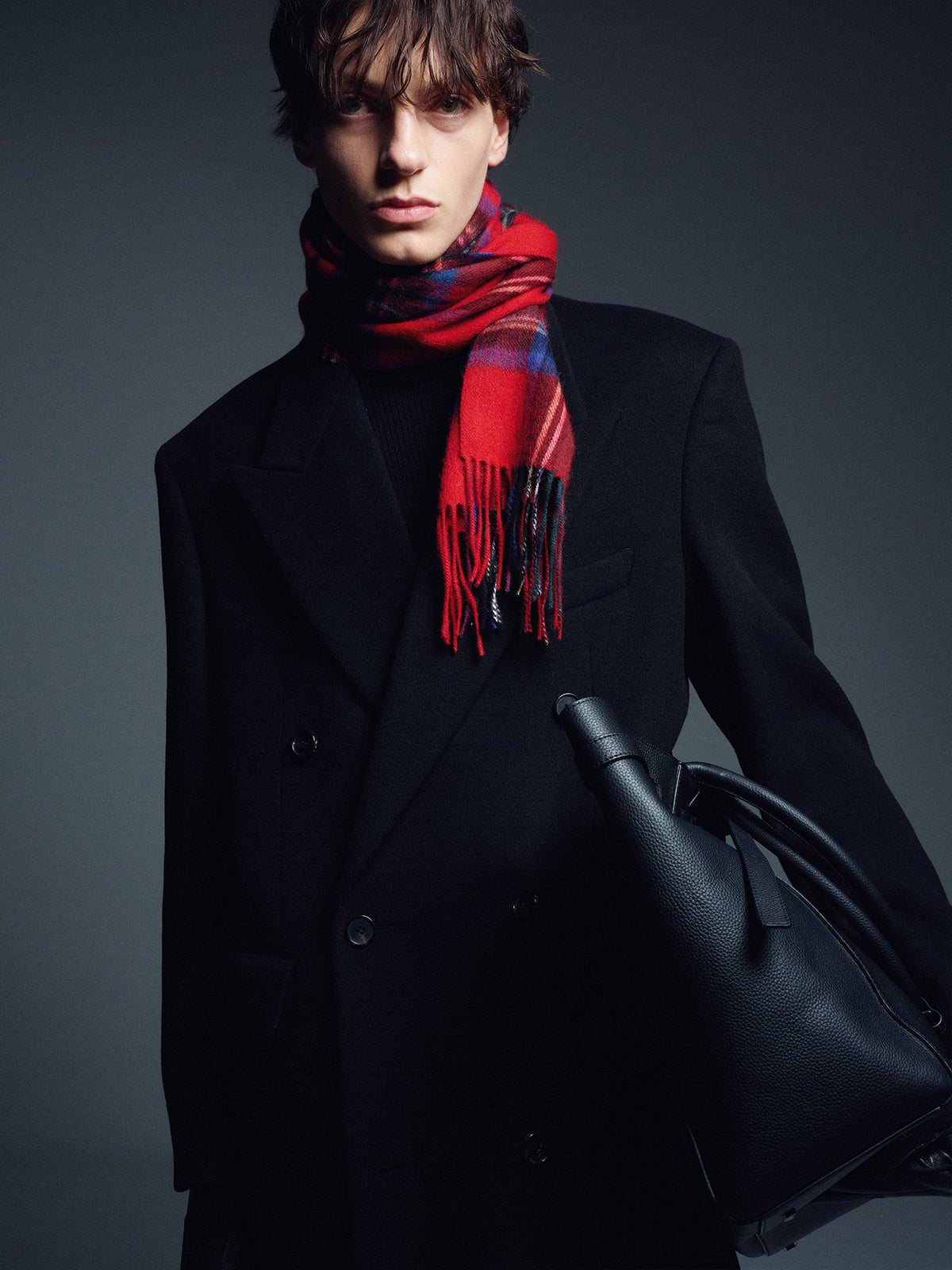 Tonywack - Wool And Cashmere Double-Breasted Coat (Black) product image 10 | TRAB K-Fashion Australia