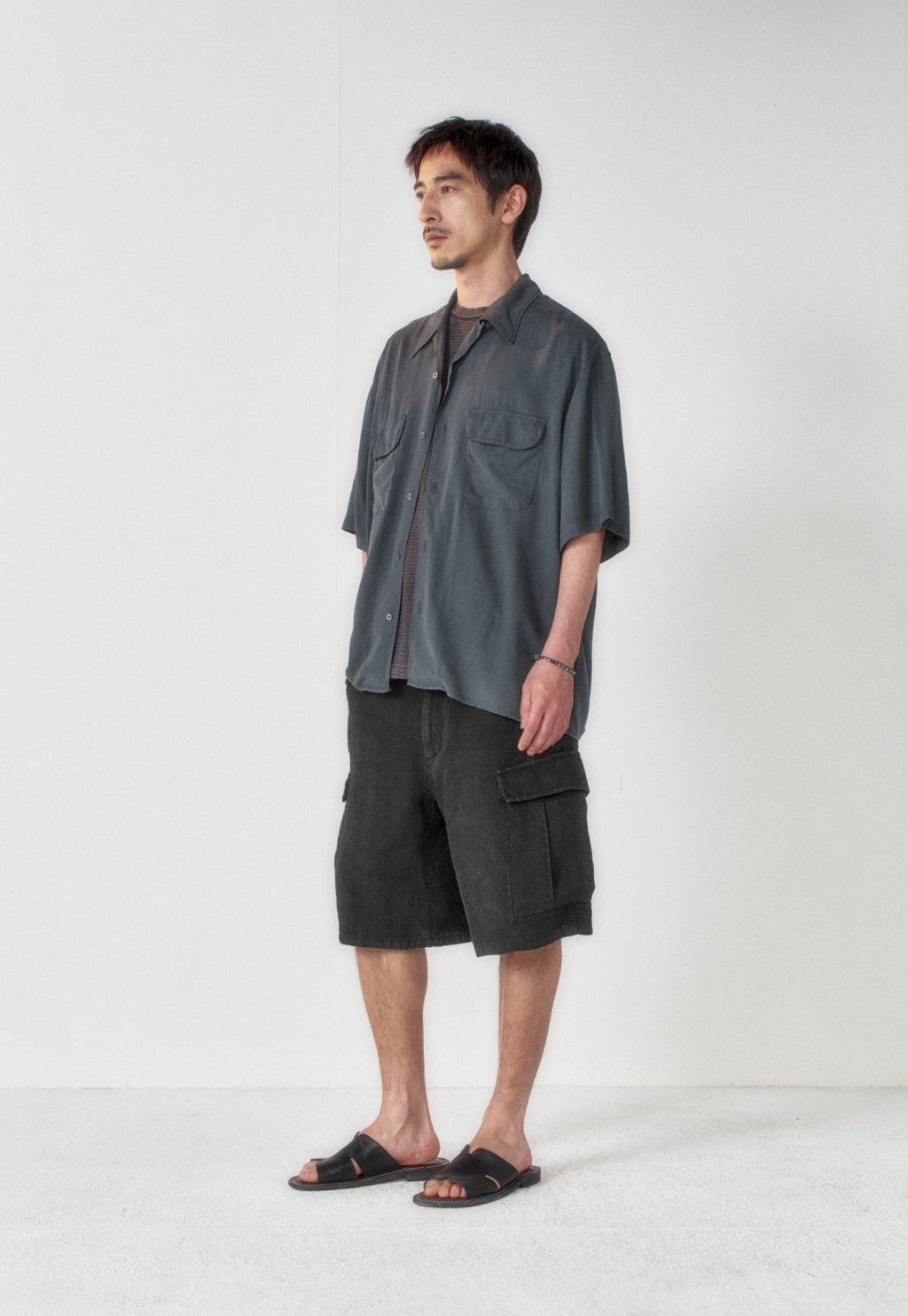 Art if acts - Tencel Two Pocket Half Shirt (Vintage Charcoal) product image 4 | TRAB K-Fashion Australia