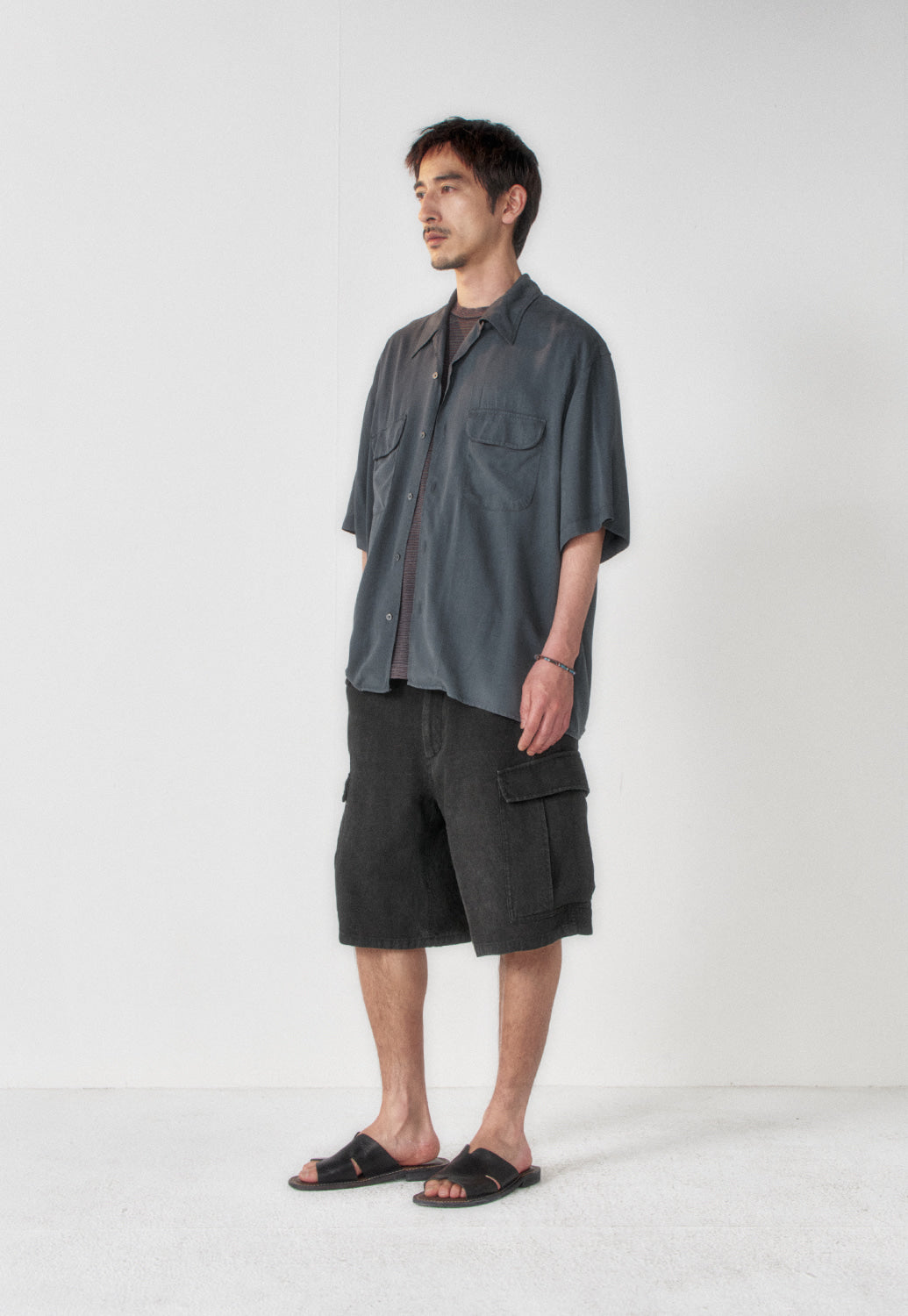 Art if acts - Tencel Two Pocket Half Shirt (Vintage Charcoal) product image 4 | TRAB K-Fashion Australia