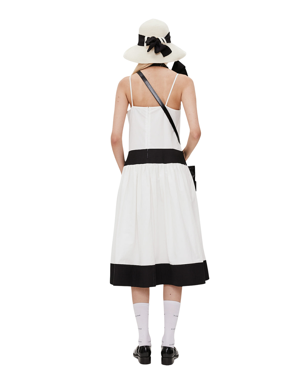 Kimhe Kim - Bi-Color Cotton Blend Midi Dress (Black/White) product image 4 | TRAB K-Fashion Australia