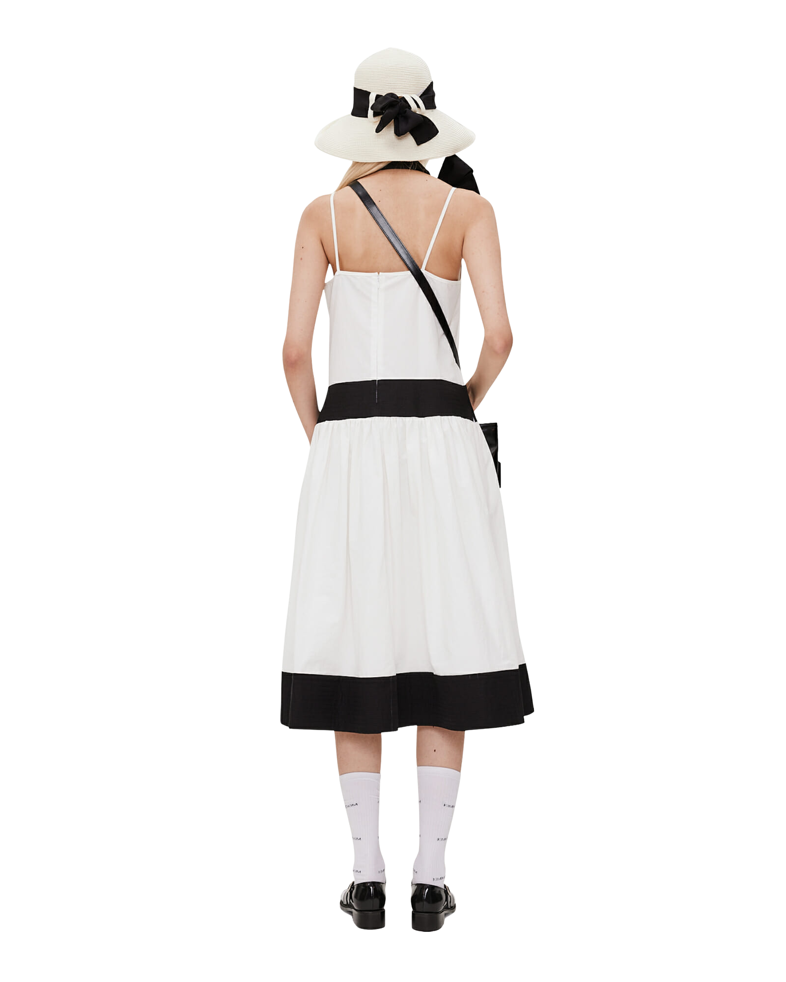 Kimhe Kim - Bi-Color Cotton Blend Midi Dress (Black/White) product image 4 | TRAB K-Fashion Australia