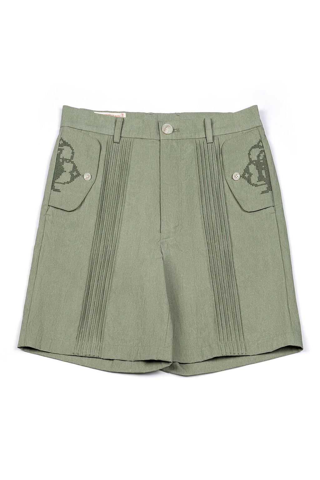 Ioedle - Vertical City Pintuck Shorts (Khaki) product image 2 | TRAB K-Fashion Australia