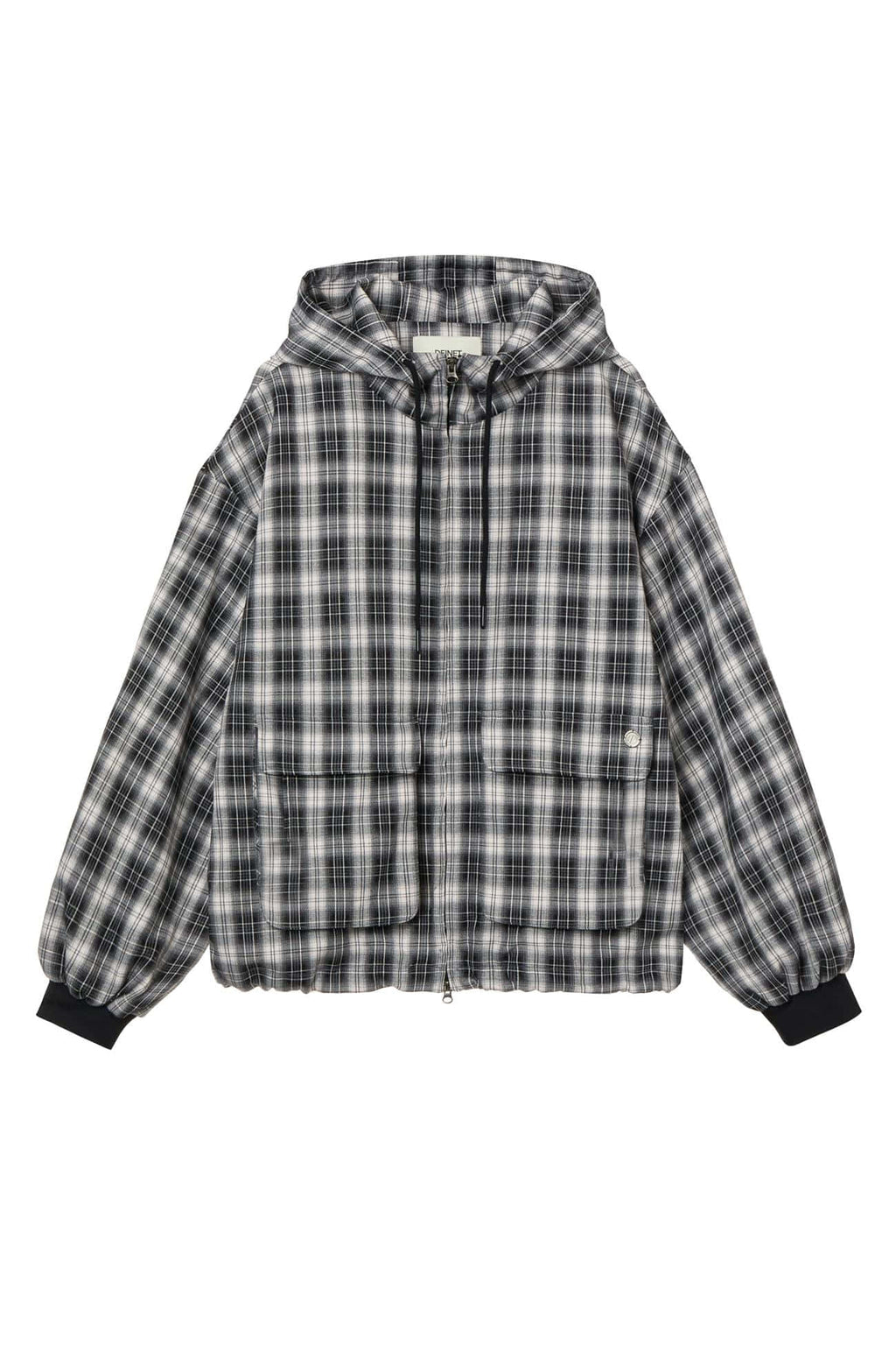 Deinet - Check Bomber Jacket (Black) product image 1 | TRAB K-Fashion Australia