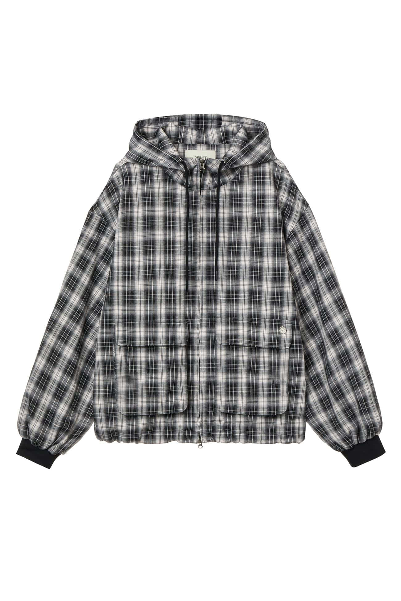 Deinet - Check Bomber Jacket (Black) product image 1 | TRAB K-Fashion Australia