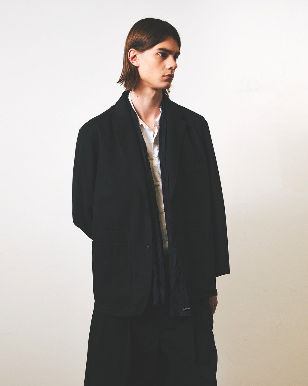 Eastlogue - Pattern Scarf (Navy Dot Embroidery) product image 3 | TRAB K-Fashion Australia