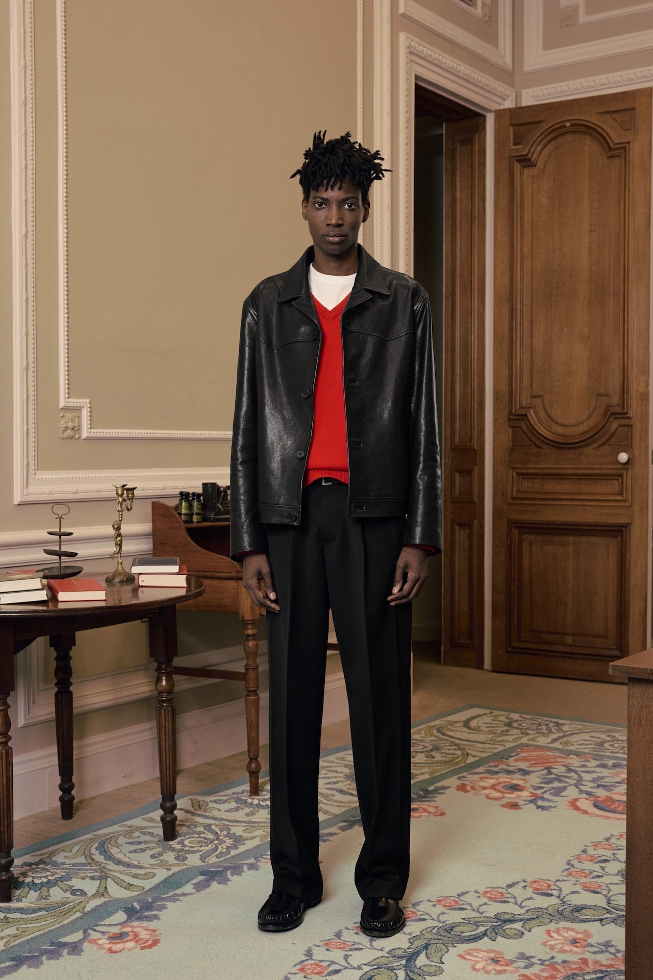 STU - Lambskin Button Leather Jacket (Black) product image 12 | TRAB K-Fashion Australia