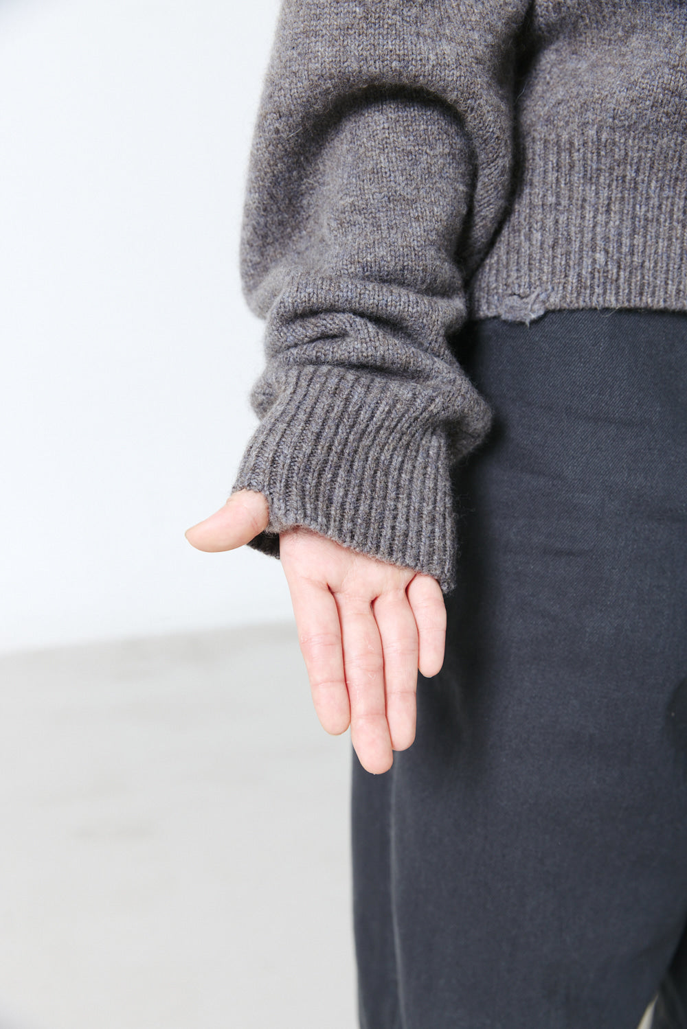 Hatchingroom - Reverse Damage Sweater Dusty (Grey) product image 12 | TRAB K-Fashion Australia