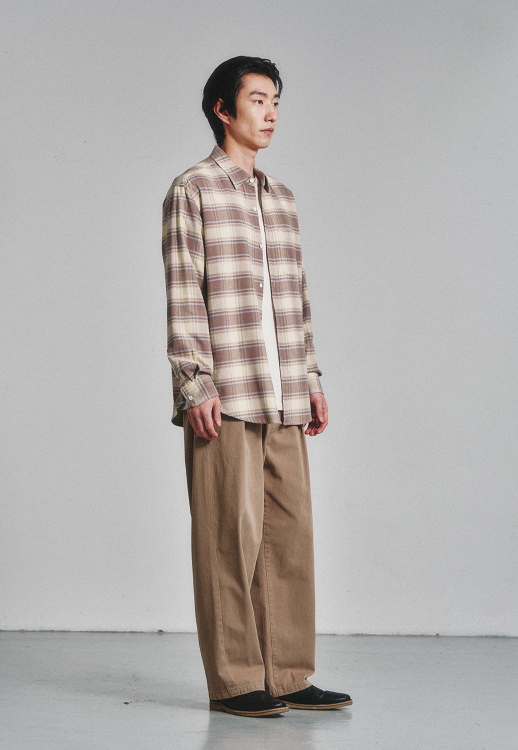 Art if acts - French Flannel Check Shirt (Vanilla Sky) product image 3 | TRAB K-Fashion Australia