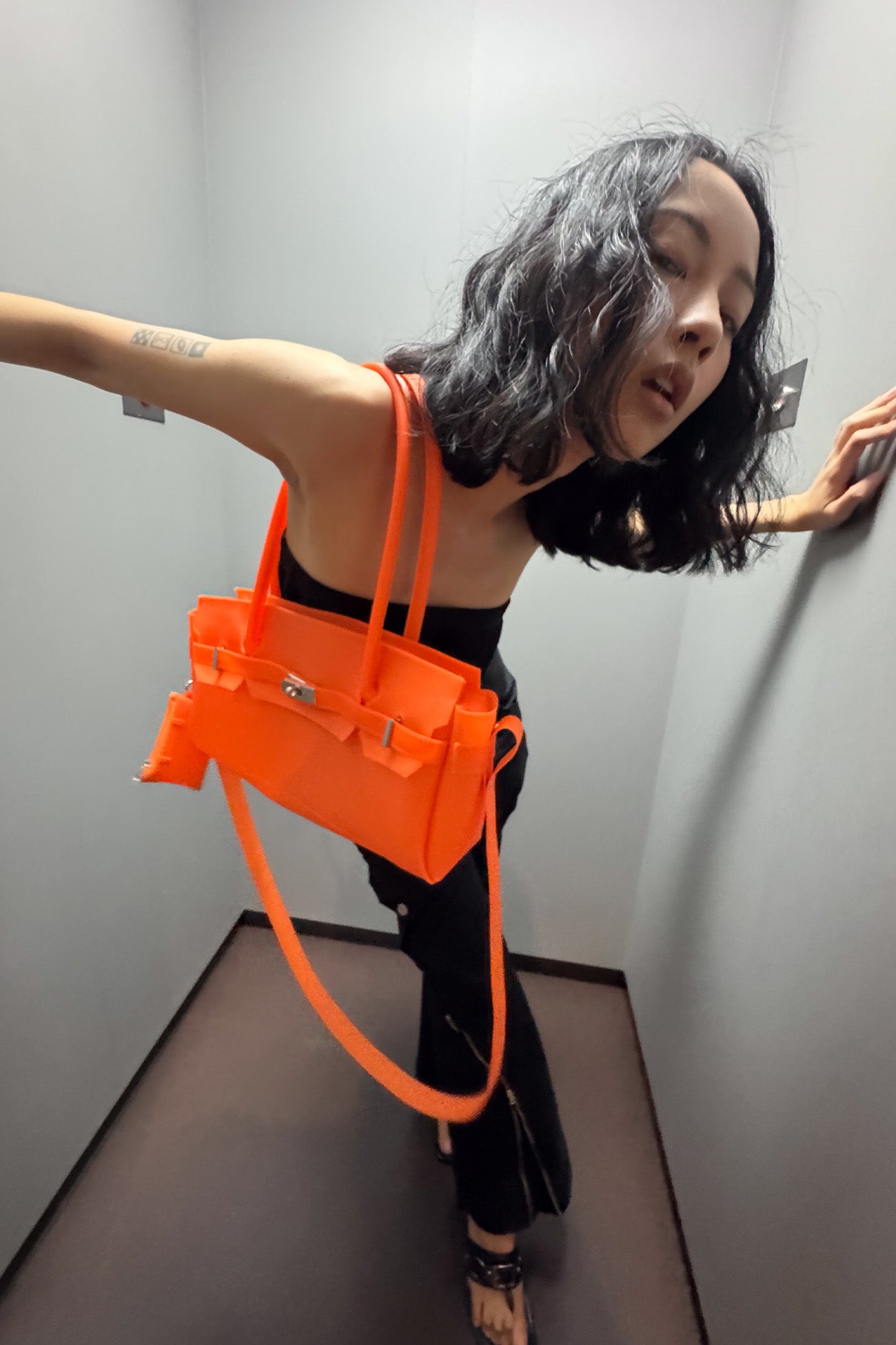 Deinet - [free Card Wallet] Jelly Two-Way Bag (Orange) product image 3 | TRAB K-Fashion Australia