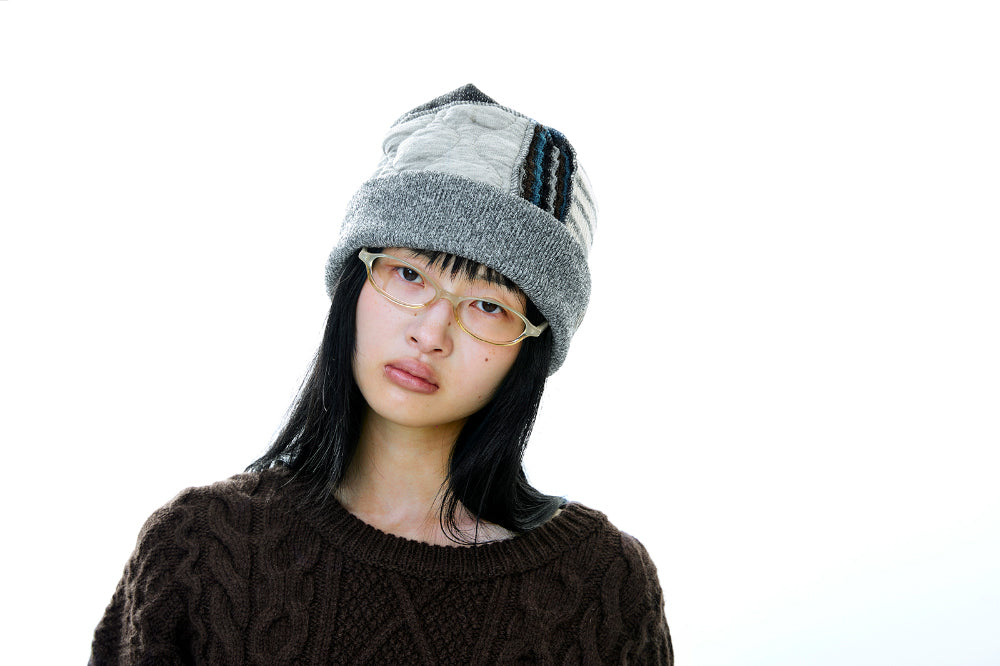 Coyseio - Patchwork Beanie (Grey) product image 5 | TRAB K-Fashion Australia