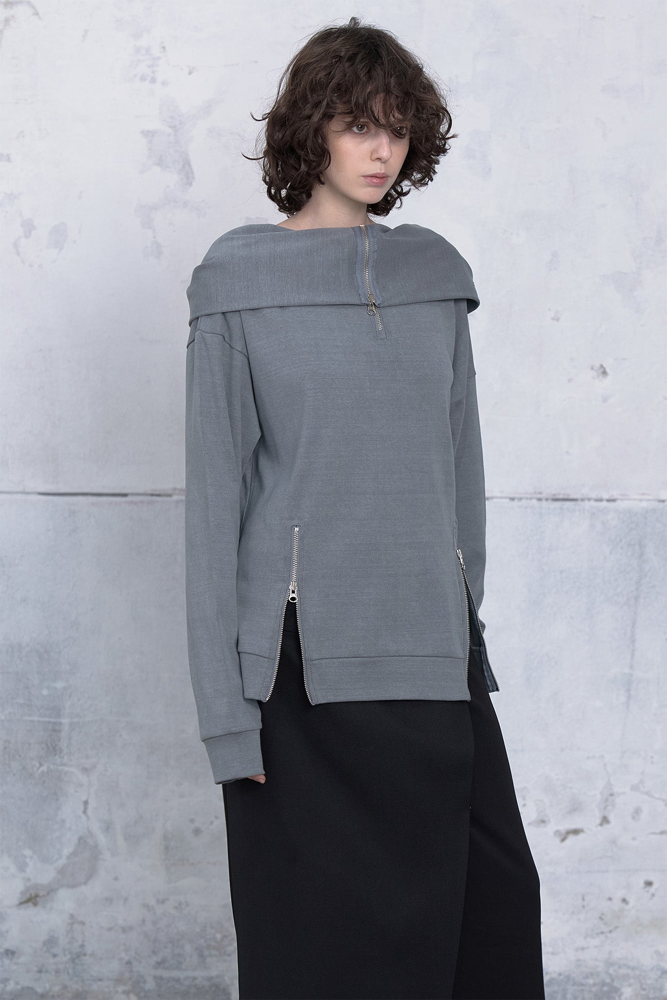 Deinet - Big Hooded Sweat Pullover (Charcoal) product image 6 | TRAB K-Fashion Australia