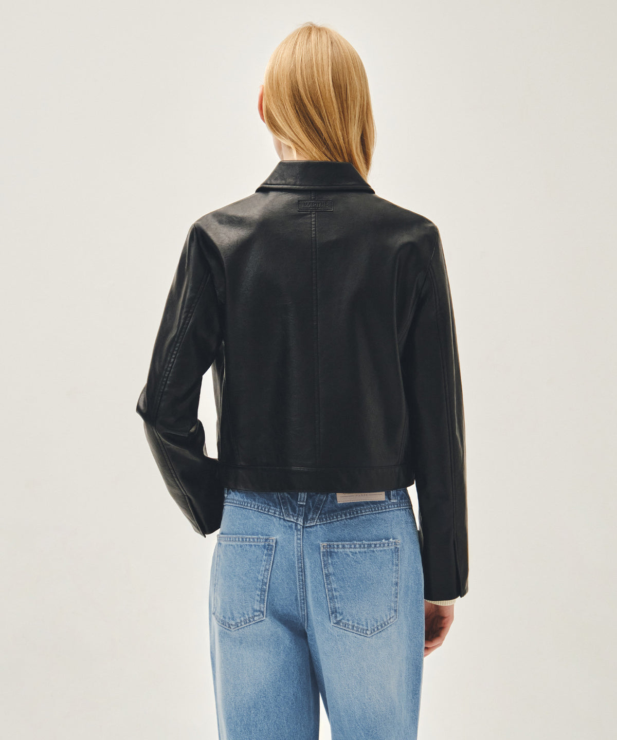 Marithe & Francois Girbaud - Crop Faux Leather Jacket (Black) product image 3 | TRAB K-Fashion Australia
