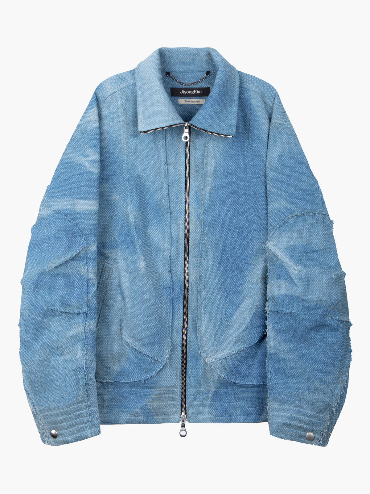 Jiyong Kim - Sun-Bleached Raw Edged Jacket (Blue) product image 9 | TRAB K-Fashion Australia