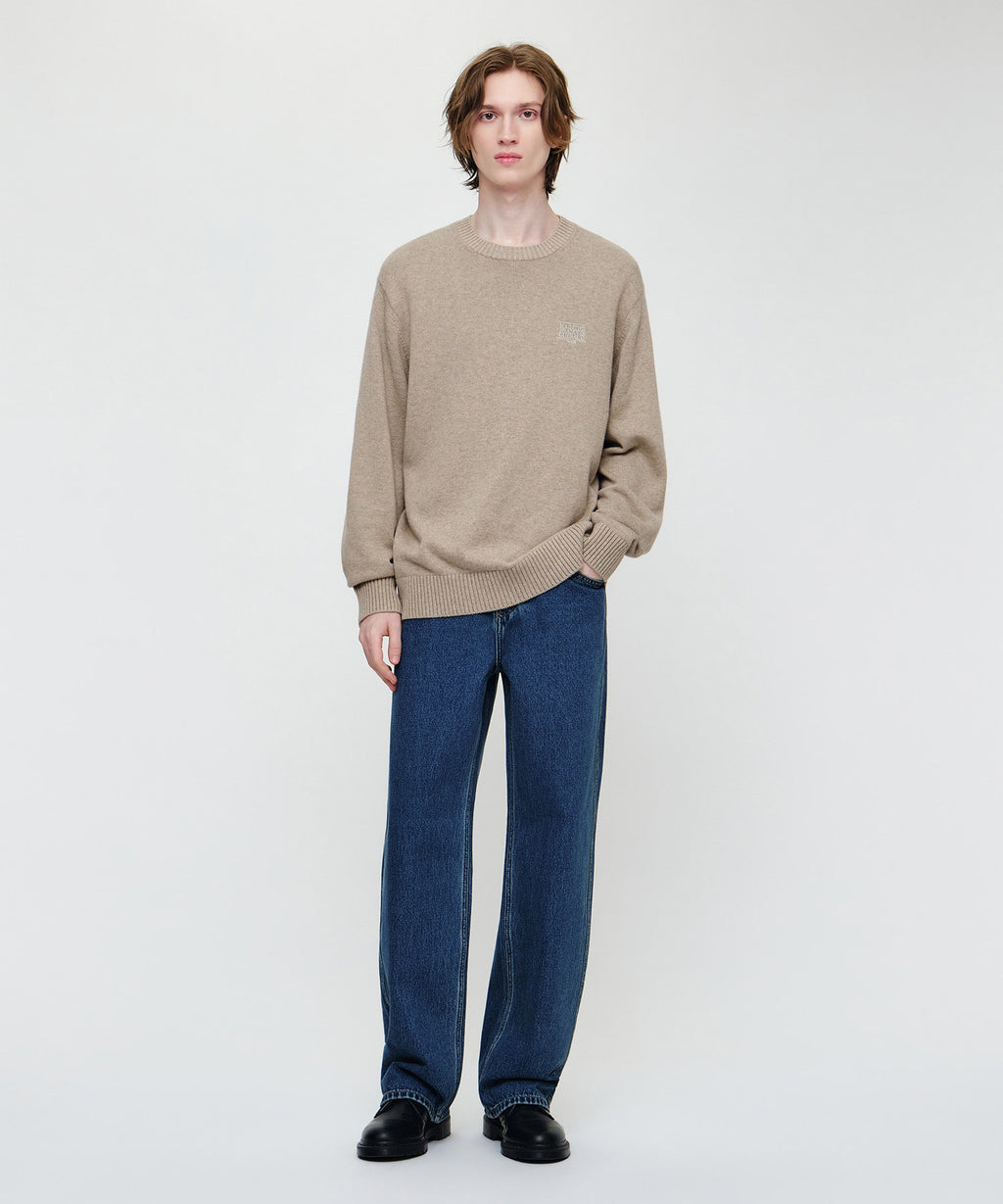 Marithe & Francois Girbaud - Small Classic Logo Knit Pullover (Oatmeal) product image 4 | TRAB K-Fashion Australia