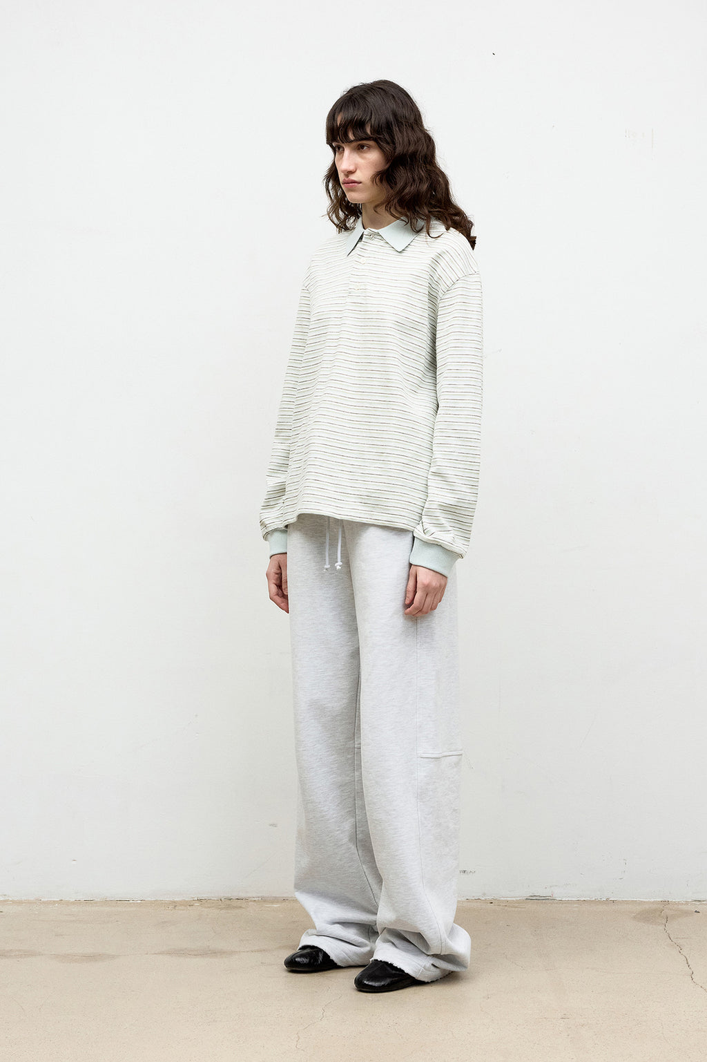 Coor - Distressed Easy Sweat Pants (Melange Gray) product image 3 | TRAB K-Fashion Australia