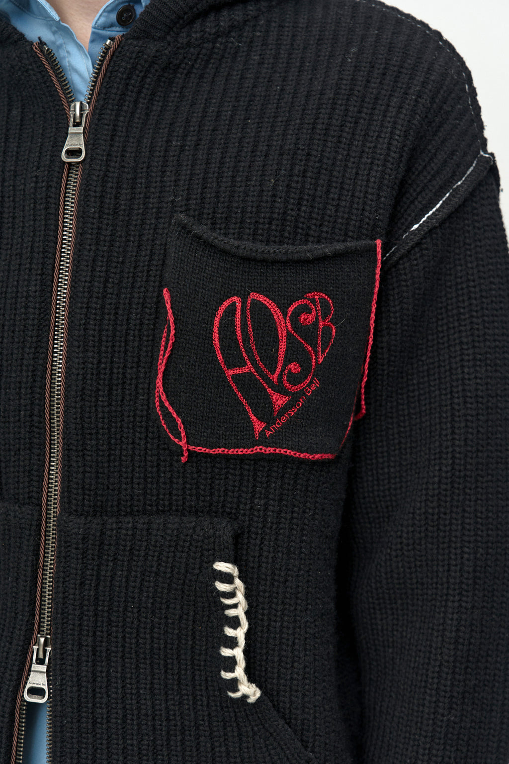 Andersson Bell - Unisex Heart Logo Hood Zip-Up Sweater (Black) product image 12 | TRAB K-Fashion Australia