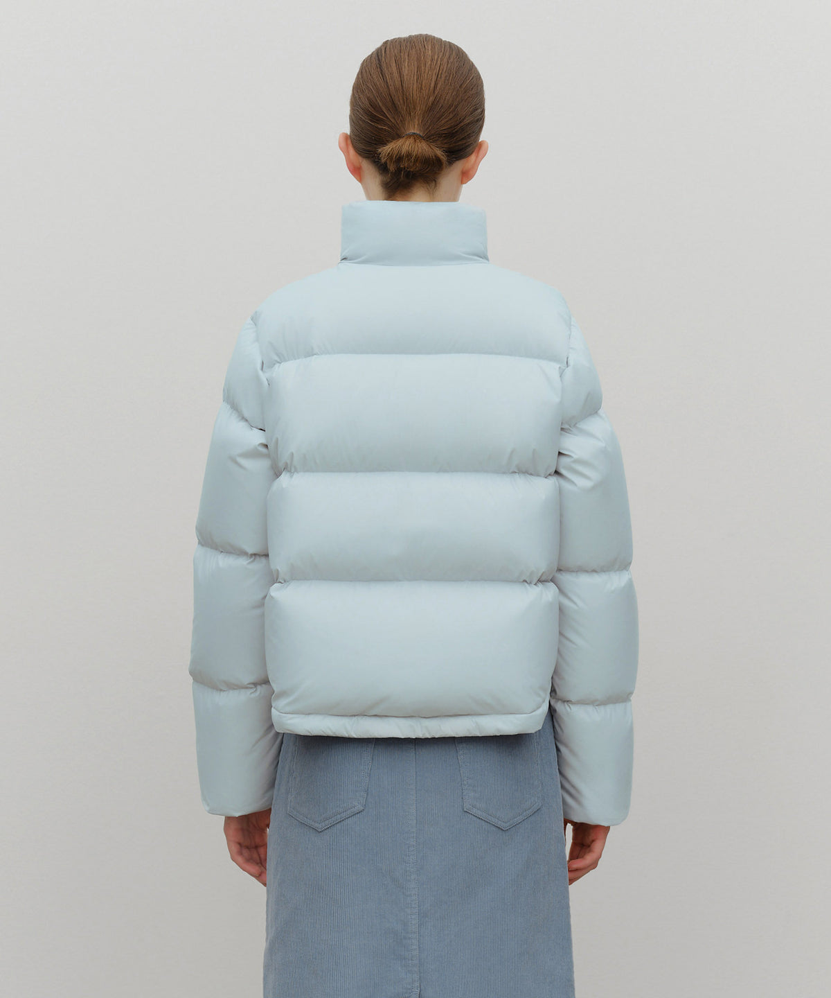Marithe & Francois Girbaud - Basic Crop Down Jacket (Mint Gray) product image 3 | TRAB K-Fashion Australia