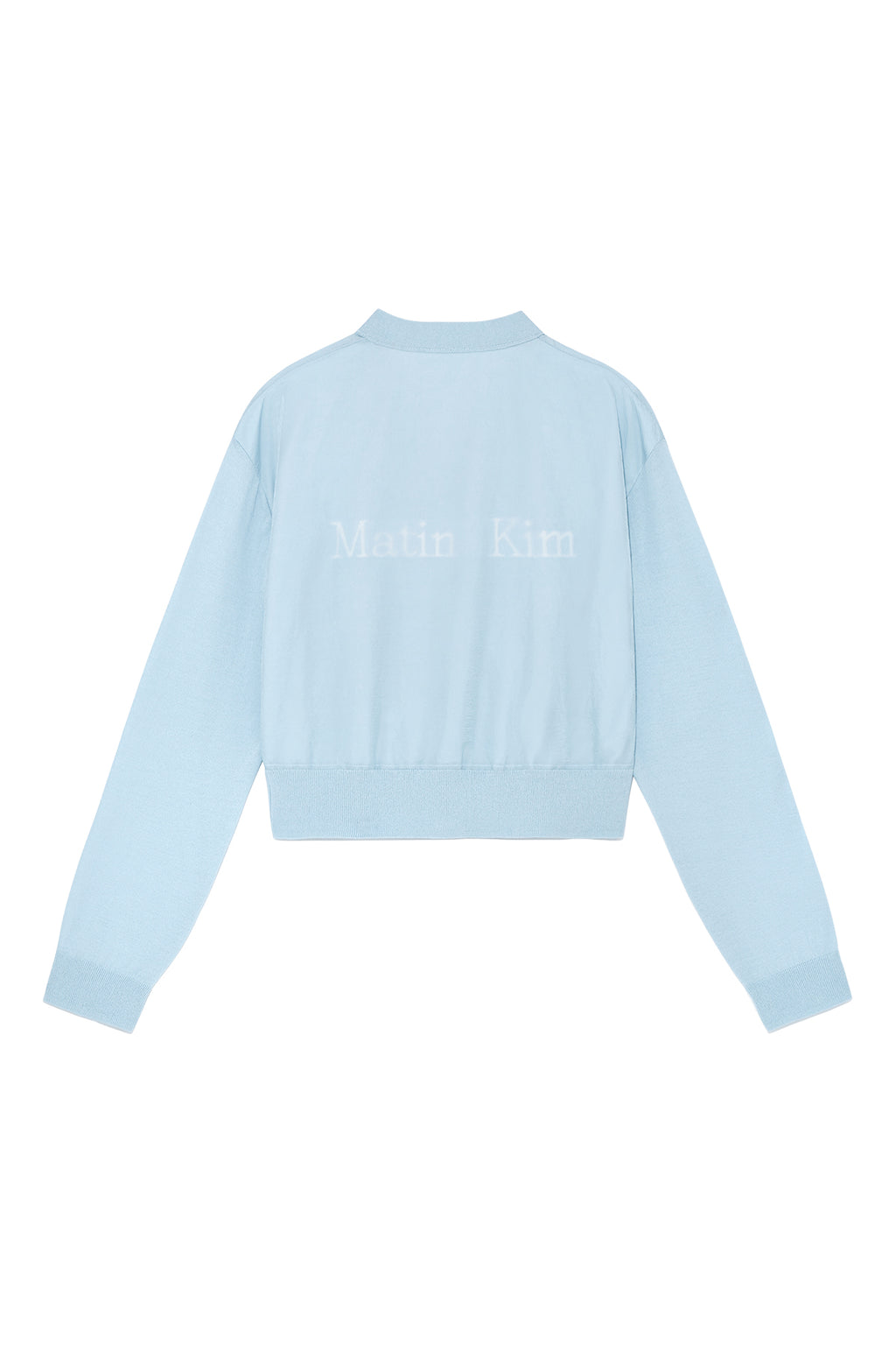 Matin Kim - Back Logo See Through Cardigan (Sky) product image 2 | TRAB K-Fashion Australia