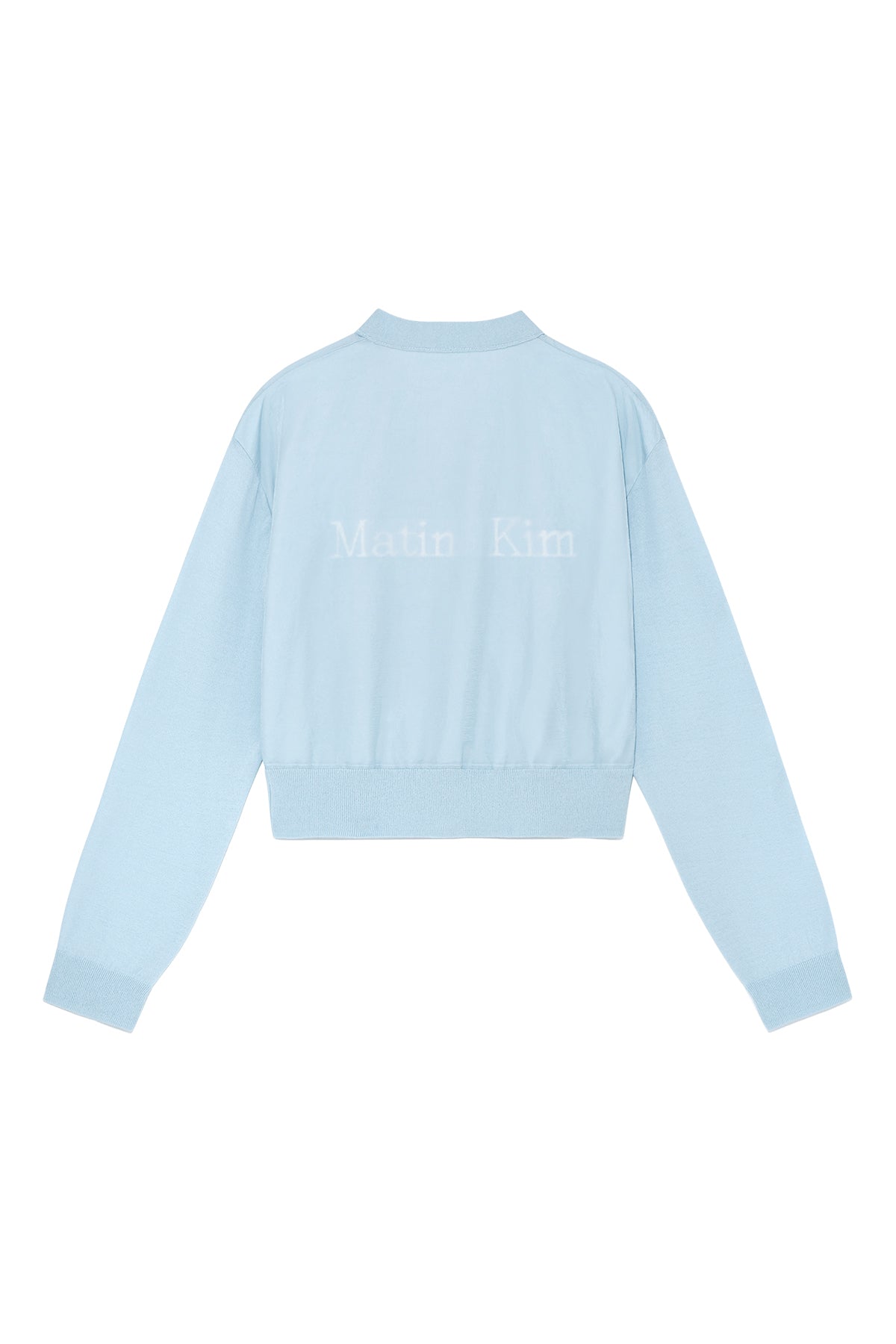Matin Kim - Back Logo See Through Cardigan (Sky) product image 2 | TRAB K-Fashion Australia