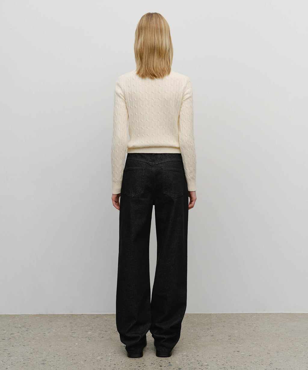 Marithe & Francois Girbaud - Straight Fit Raw Denim Pants (Black) product image 5 | TRAB K-Fashion Australia