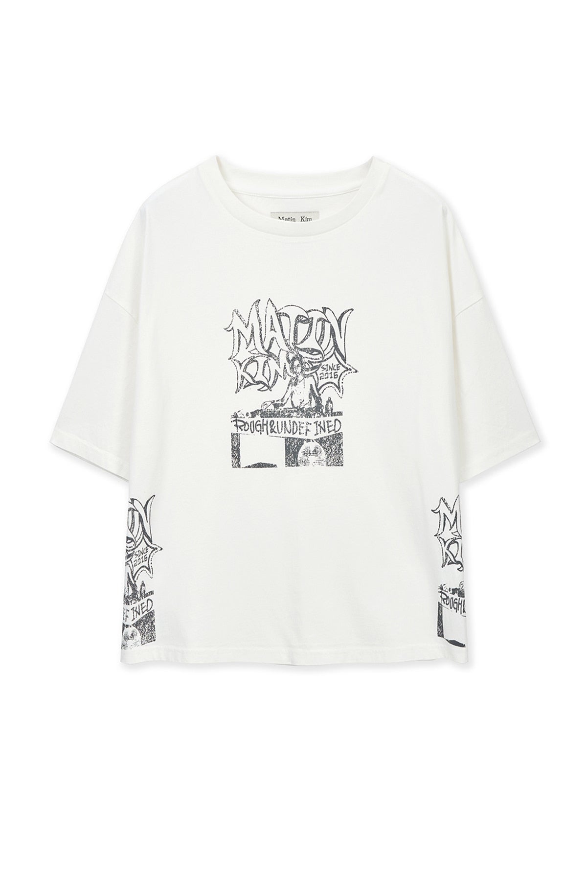 Matin Kim - Vintage Graffiti Artwork Top (White) product image 1 | TRAB K-Fashion Australia