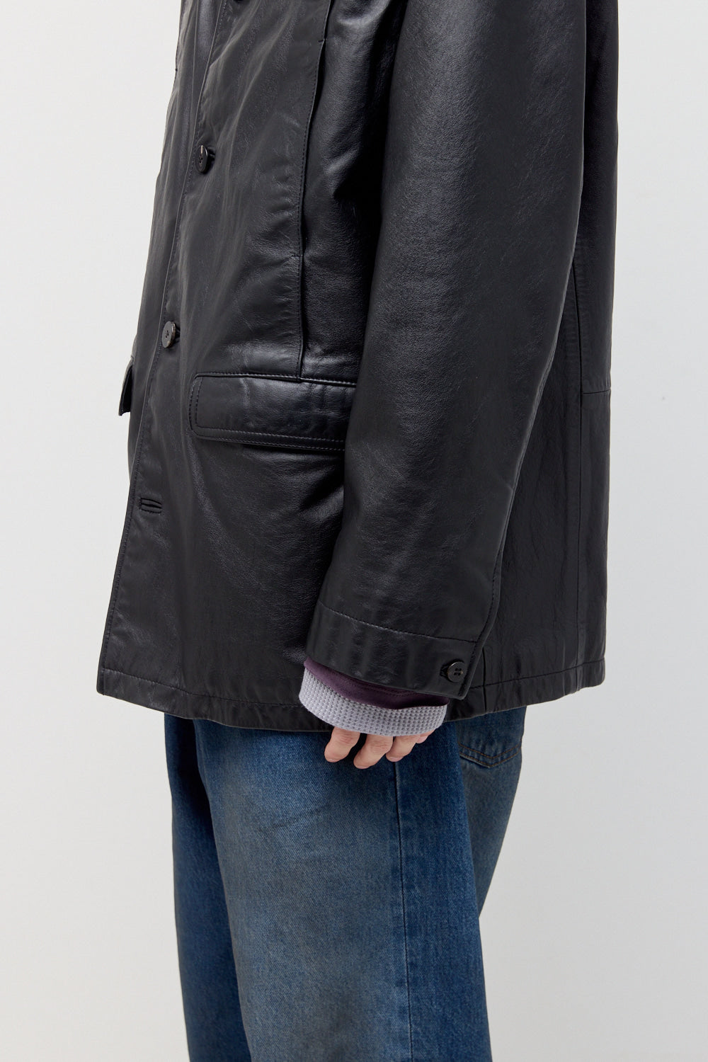 Hatchingroom - Car Coat Cow Leather (Black) product image 10 | TRAB K-Fashion Australia