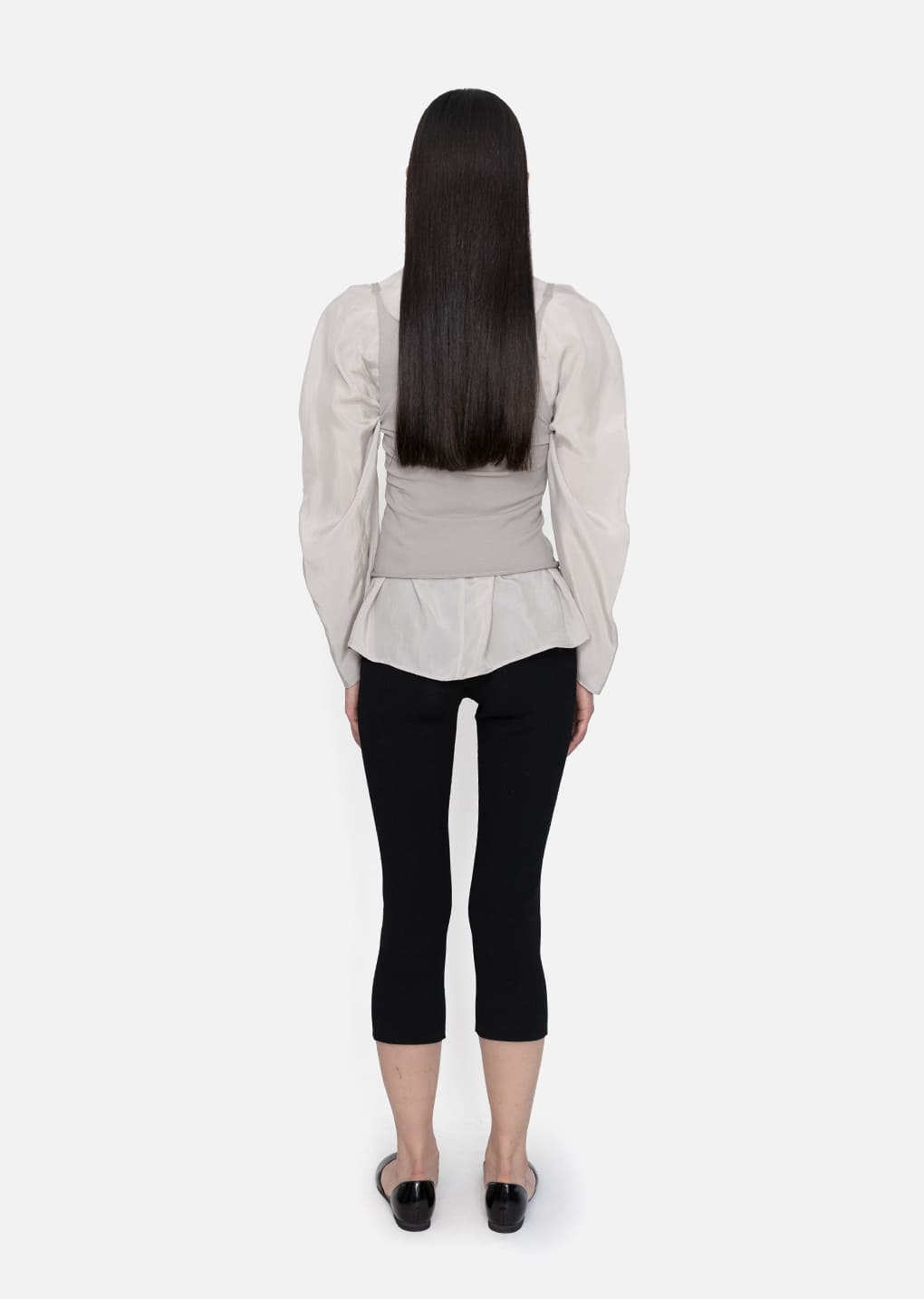 Amomento - Sleeveless Knit Top (Grey Beige) product image 4 | TRAB K-Fashion Australia