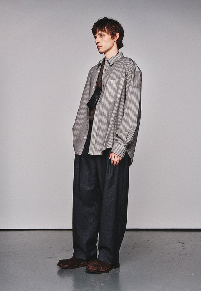 Art if acts - Pigment-Dyed Stripe Shirt (Cliff) product image 2 | TRAB K-Fashion Australia