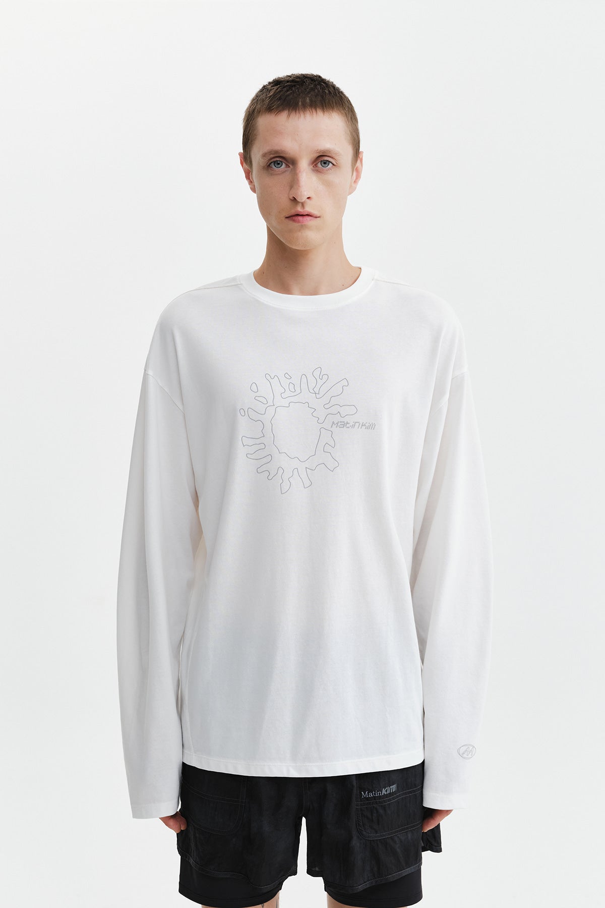 Matin Kim - Matin Pace Sunburst Graffiti Covered Top (Ivory) product image 11 | TRAB K-Fashion Australia
