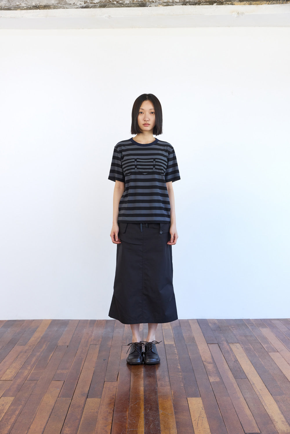 Hatchingroom - Triple Pocket Tee Stripe (Graphite) product image 10 | TRAB K-Fashion Australia