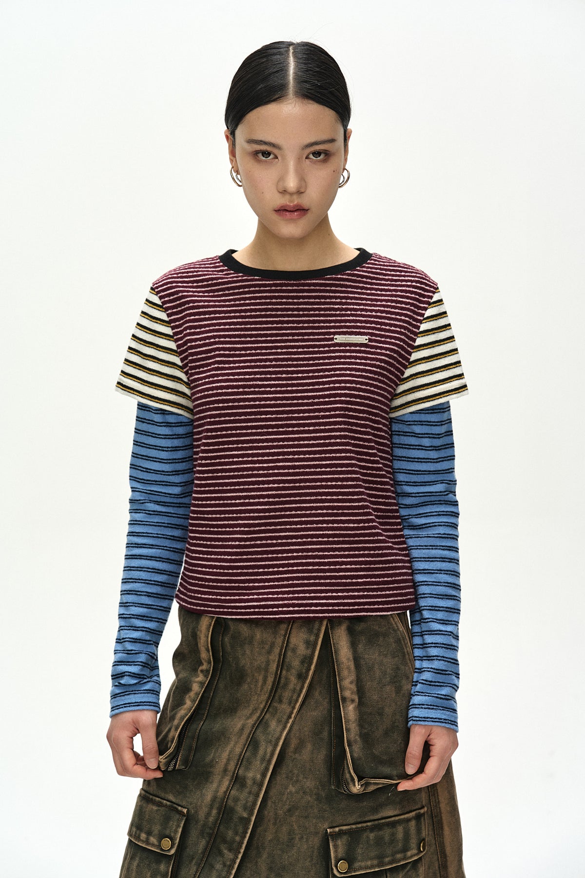 Andersson Bell - Terry Multi Stripe Ls T-Shirt (Multi) product image 5 | TRAB K-Fashion Australia