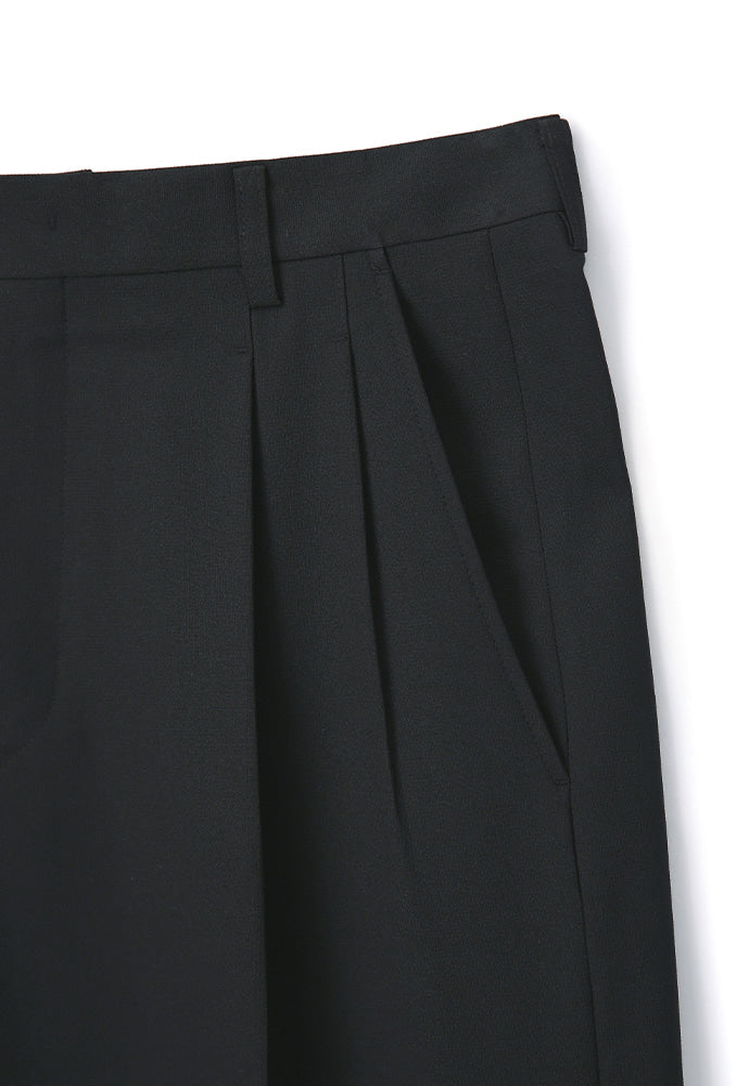 Tonywack - # Technical-Stretch 2-Pleats Wide Trousers Exclusive Fabric (Black) product image 5 | TRAB K-Fashion Australia