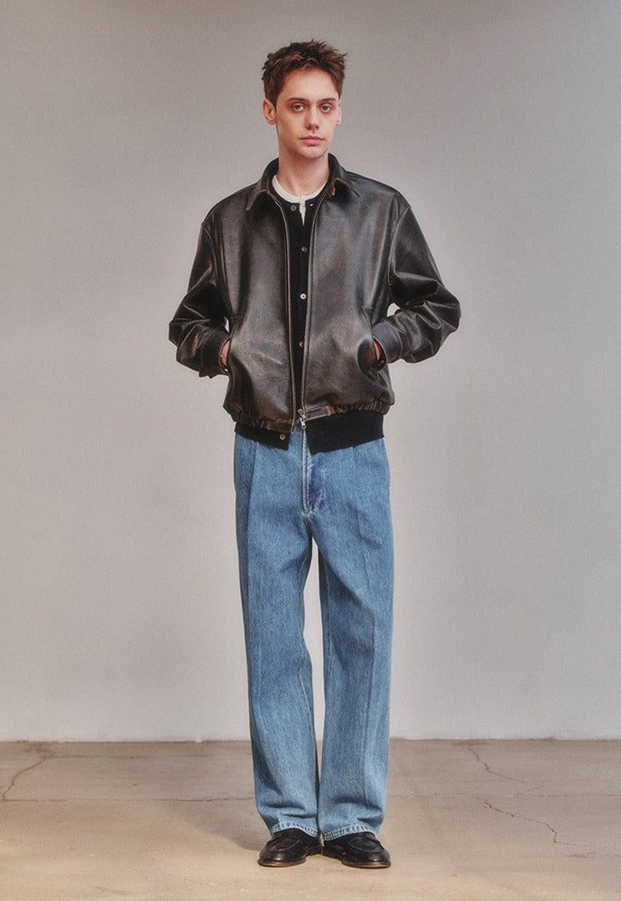 Art if acts - Vintage Leather Swing Jacket (Vintage Wood) product image 1 | TRAB K-Fashion Australia