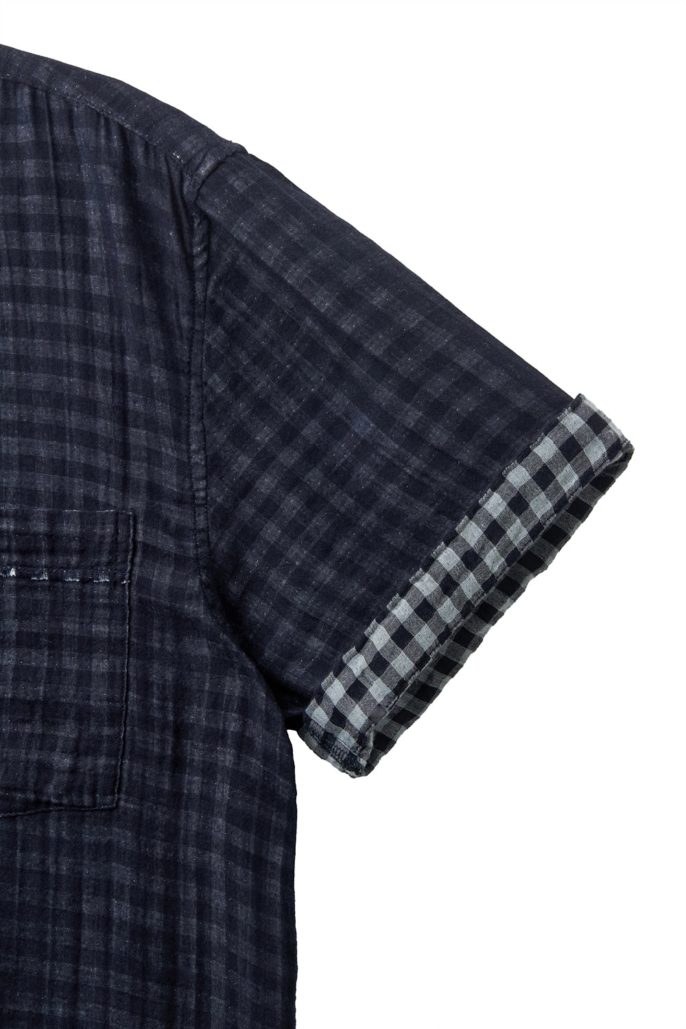 Hatchingroom - Shadow Check Shirt Gingham Check (Dark Navy) product image 6 | TRAB K-Fashion Australia