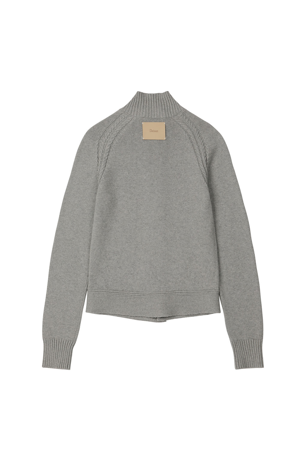 Deinet - High-Neck Stud Knit Outer (Melange Grey) product image 10 | TRAB K-Fashion Australia