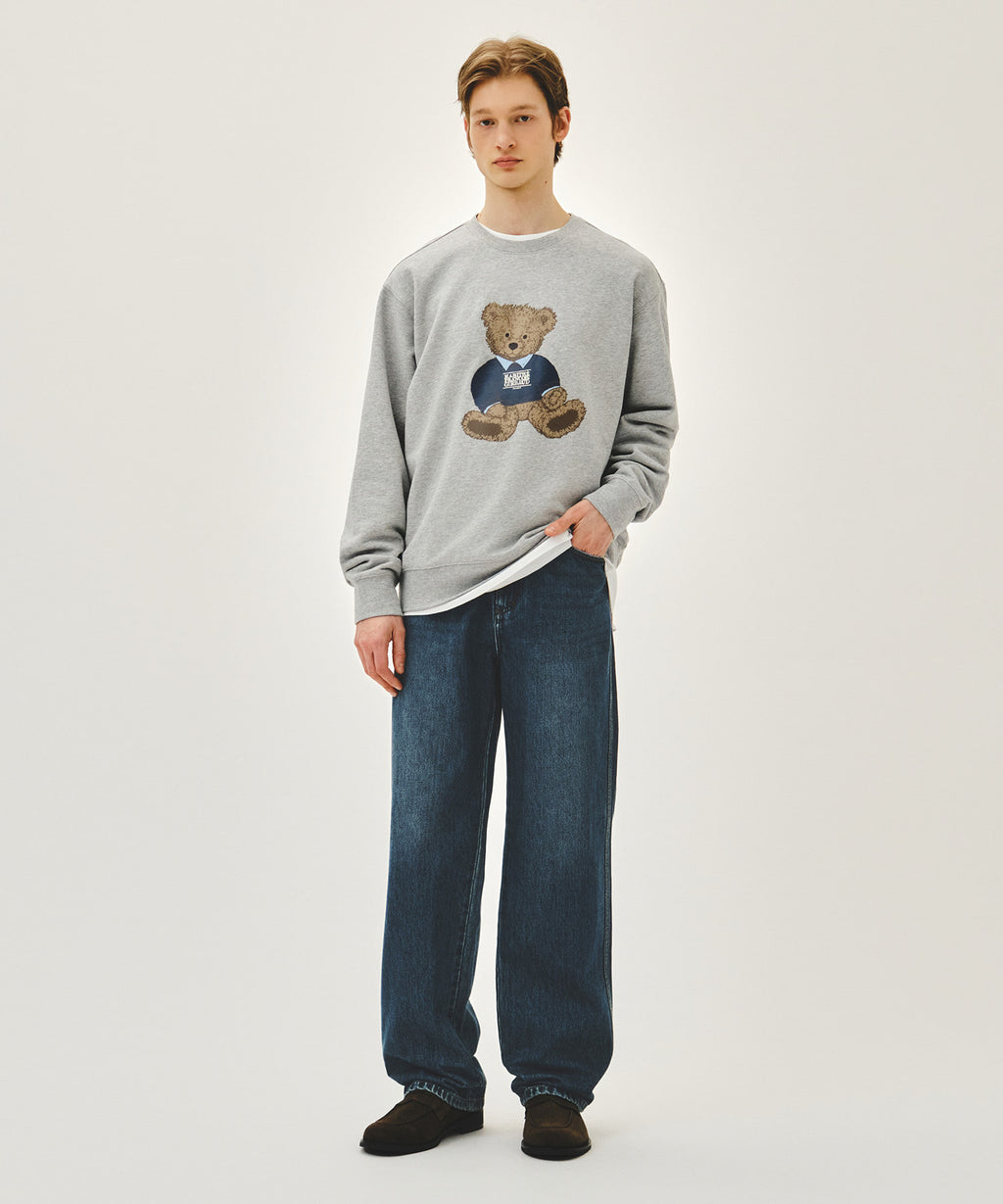 Marithe & Francois Girbaud - Doodle Bear Sweatshirt (Heather Gray) product image 5 | TRAB K-Fashion Australia