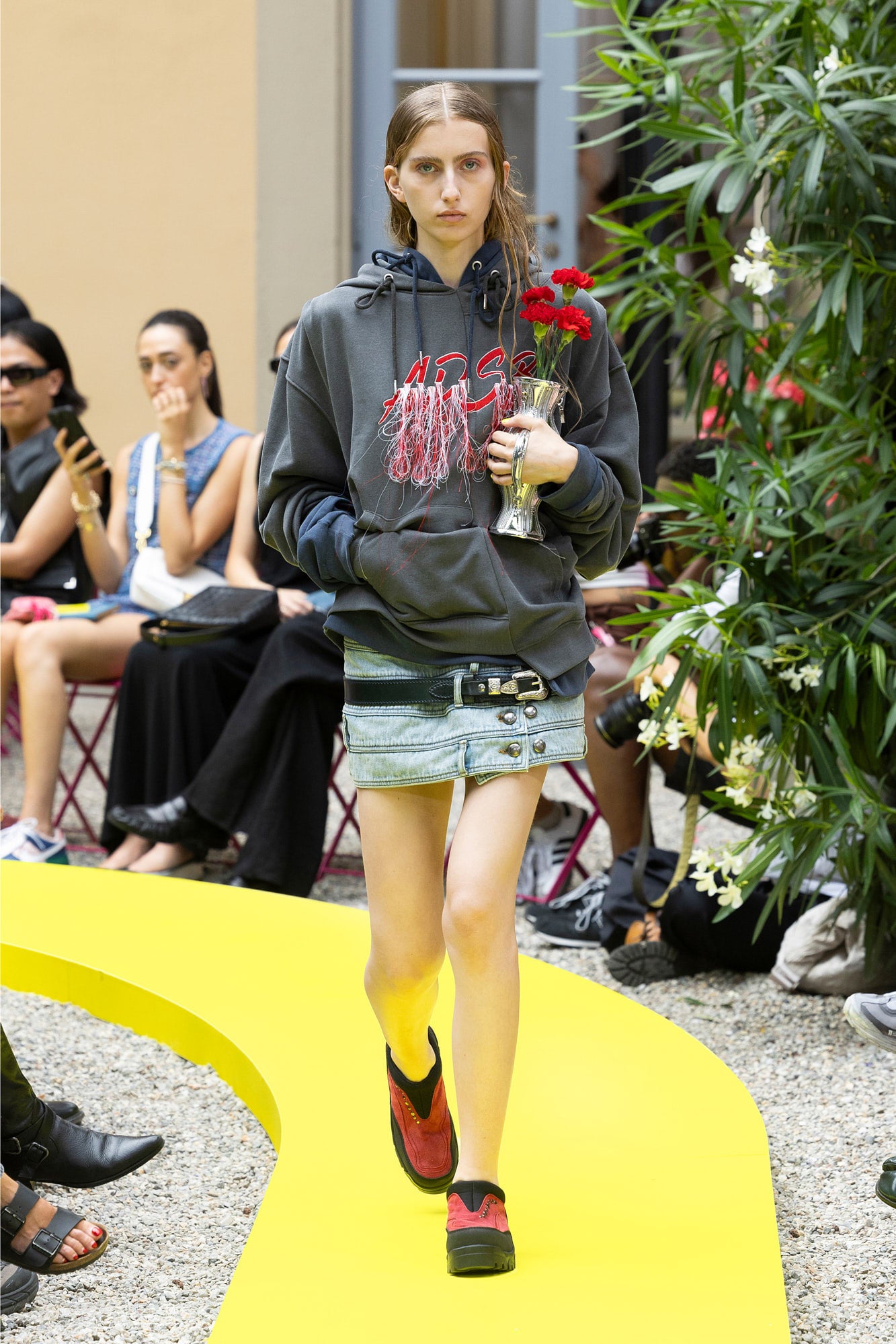 Andersson Bell - (essential) Unisex Rework Adsb Cheerleader Hoodie (Charcoal) product image 2 | TRAB K-Fashion Australia