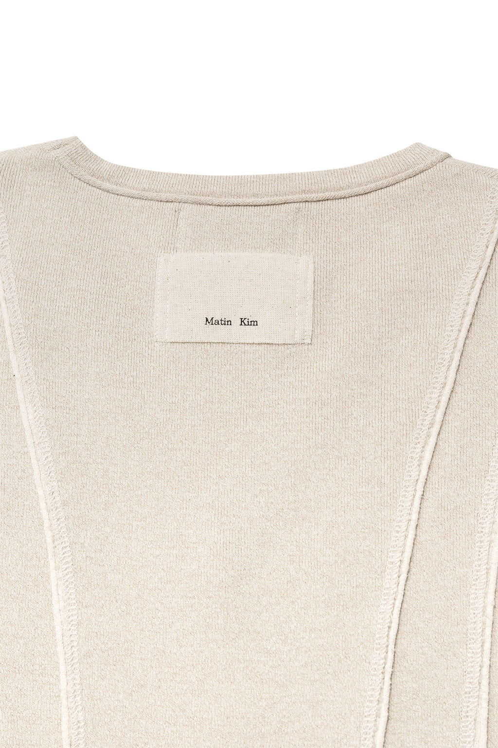 Matin Kim - Cut Line Slim Cardigan (Beige) product image 5 | TRAB K-Fashion Australia