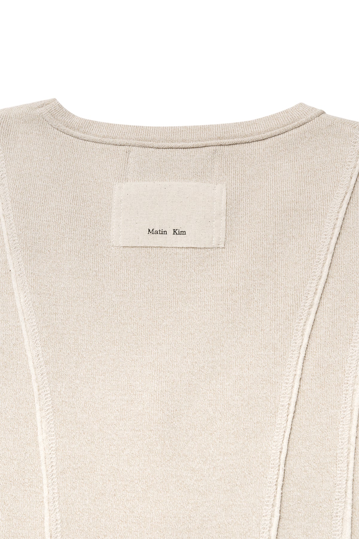 Matin Kim - Cut Line Slim Cardigan (Beige) product image 5 | TRAB K-Fashion Australia