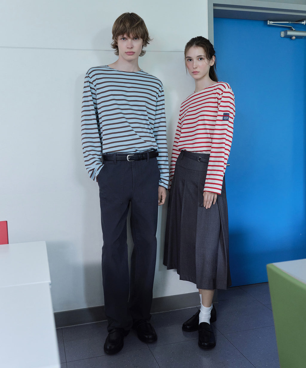 Marithe & Francois Girbaud - Marithe X Saint James Minquiers 18 Long Sleeve (Blue) product image 3 | TRAB K-Fashion Australia