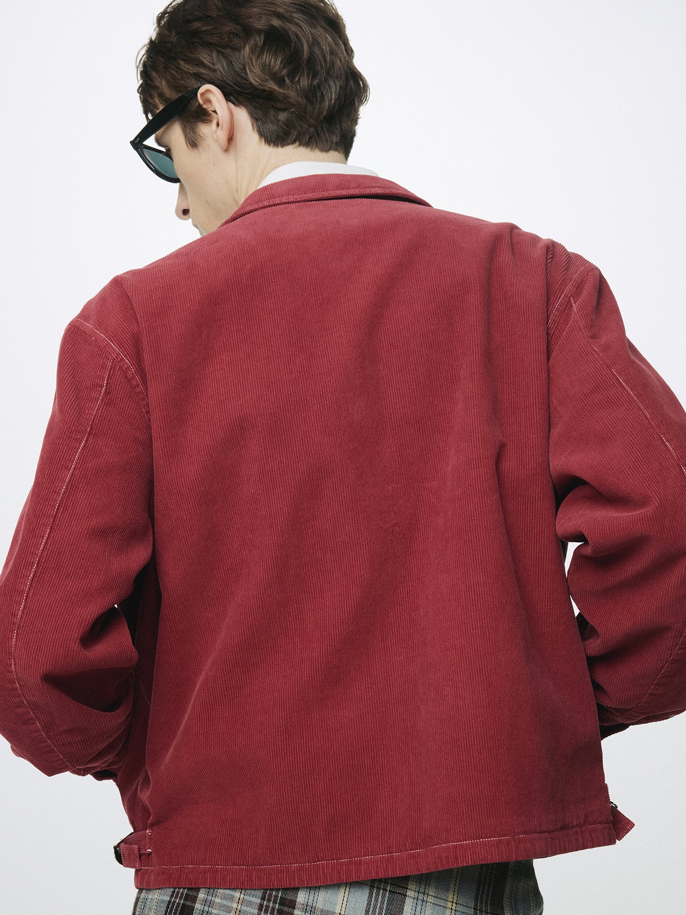 Tonywack - Garment Dyed Corduroy Zip Jacket (Faded Red) product image 6 | TRAB K-Fashion Australia