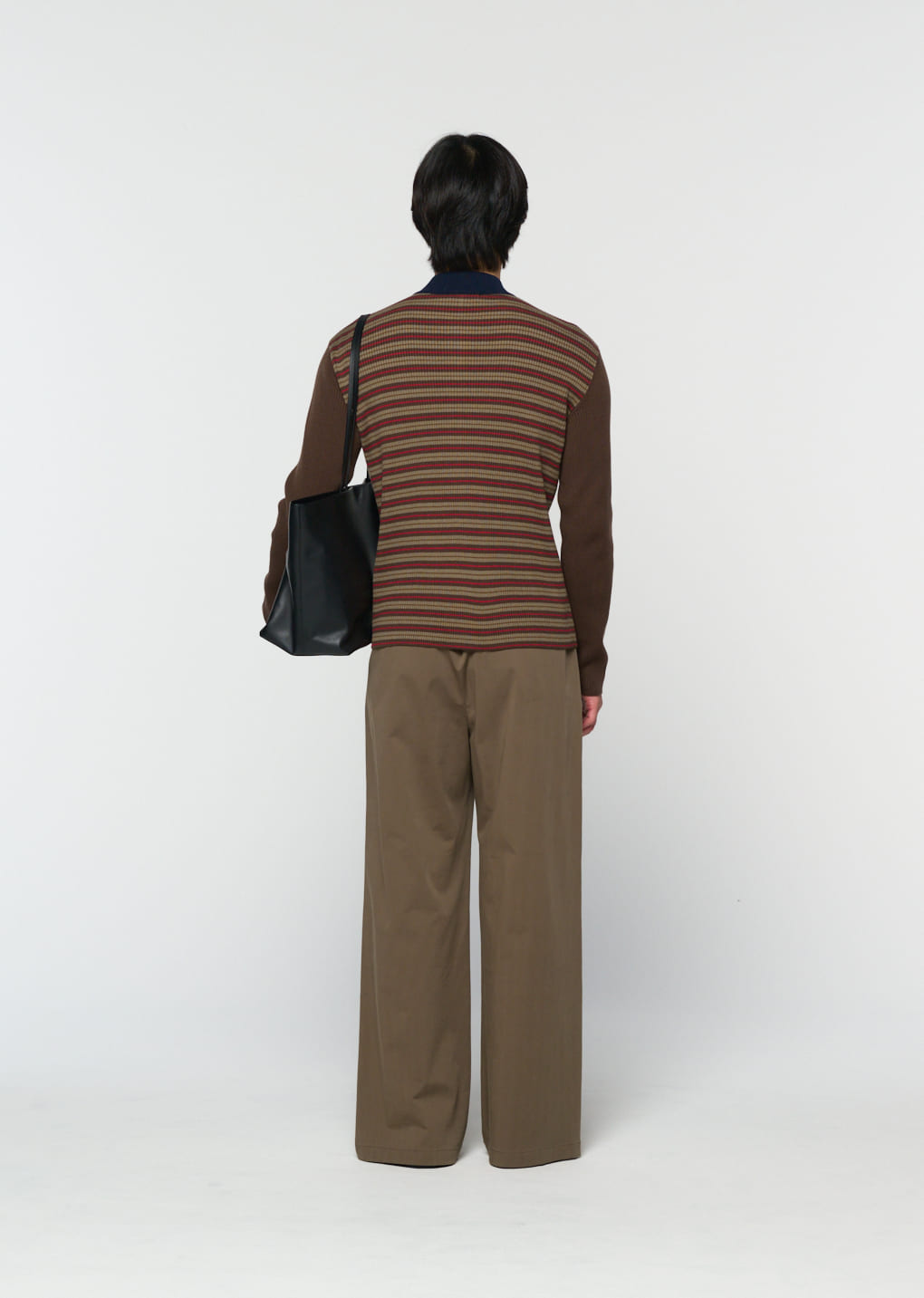 Amomento - stripe zip up cardigan (Brown) product image 4 | TRAB K-Fashion Australia