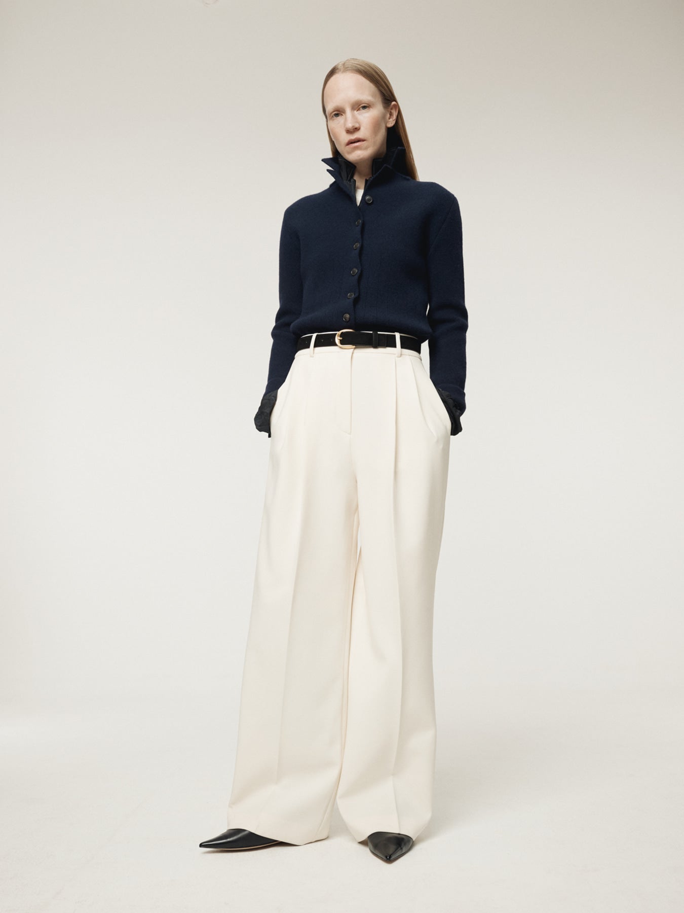 Recto - Double Pleated Wide Pants (Cream) product image 9 | TRAB K-Fashion Australia